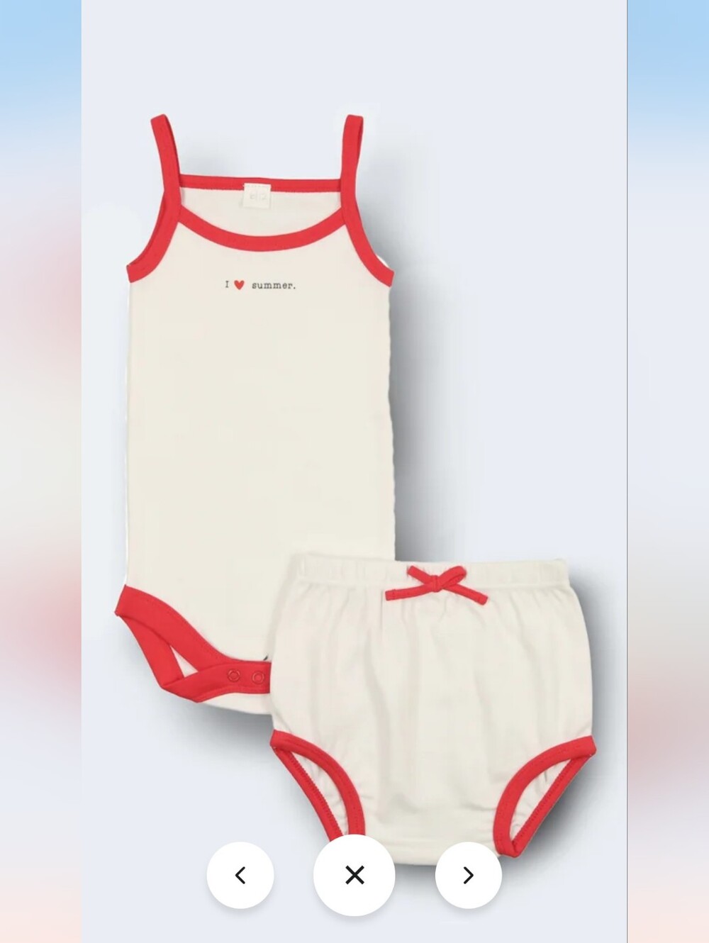 NWT Joropo Baby Tank Bodysuit Set - "I ♥ summer."